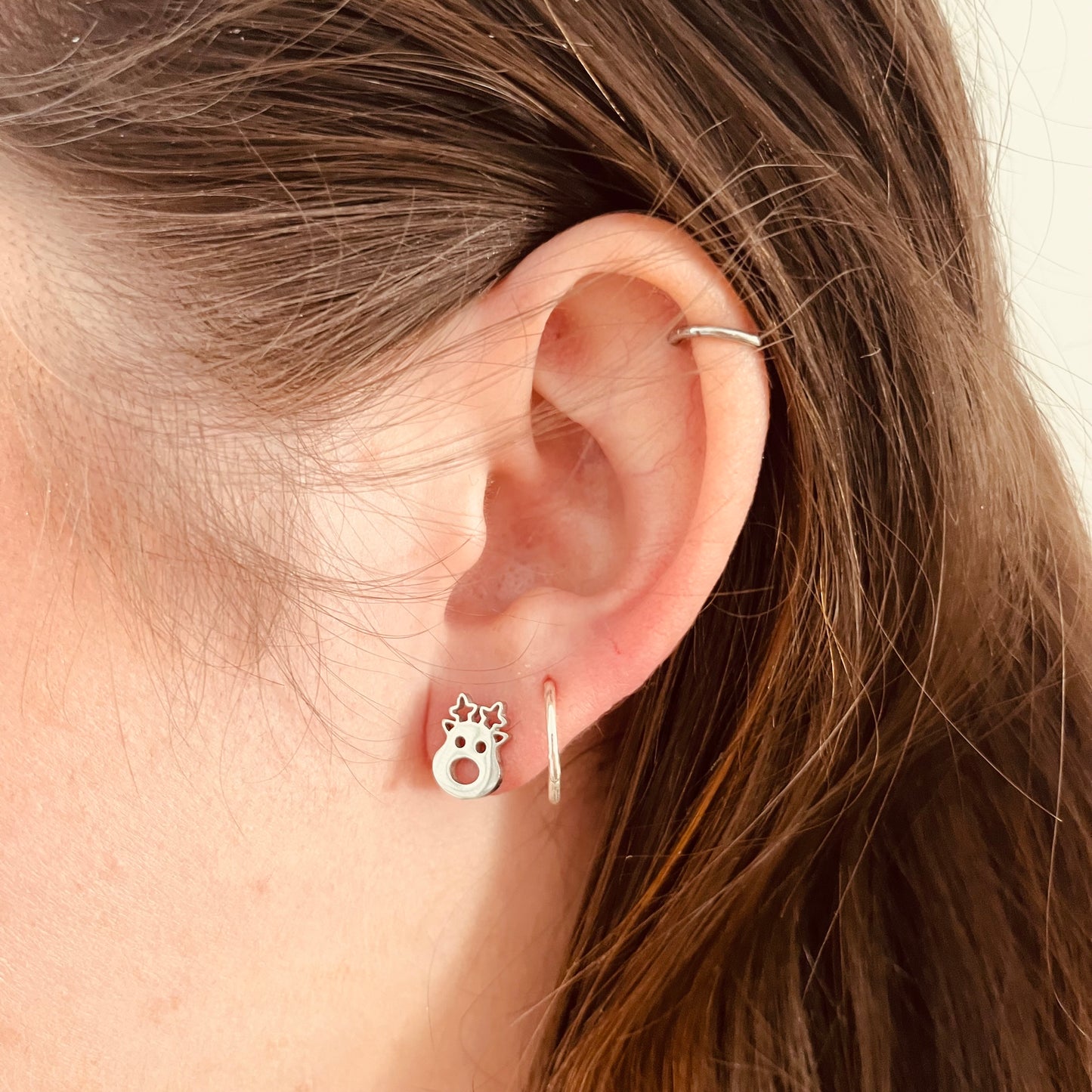 SILVER RUDOLPH STUDS
