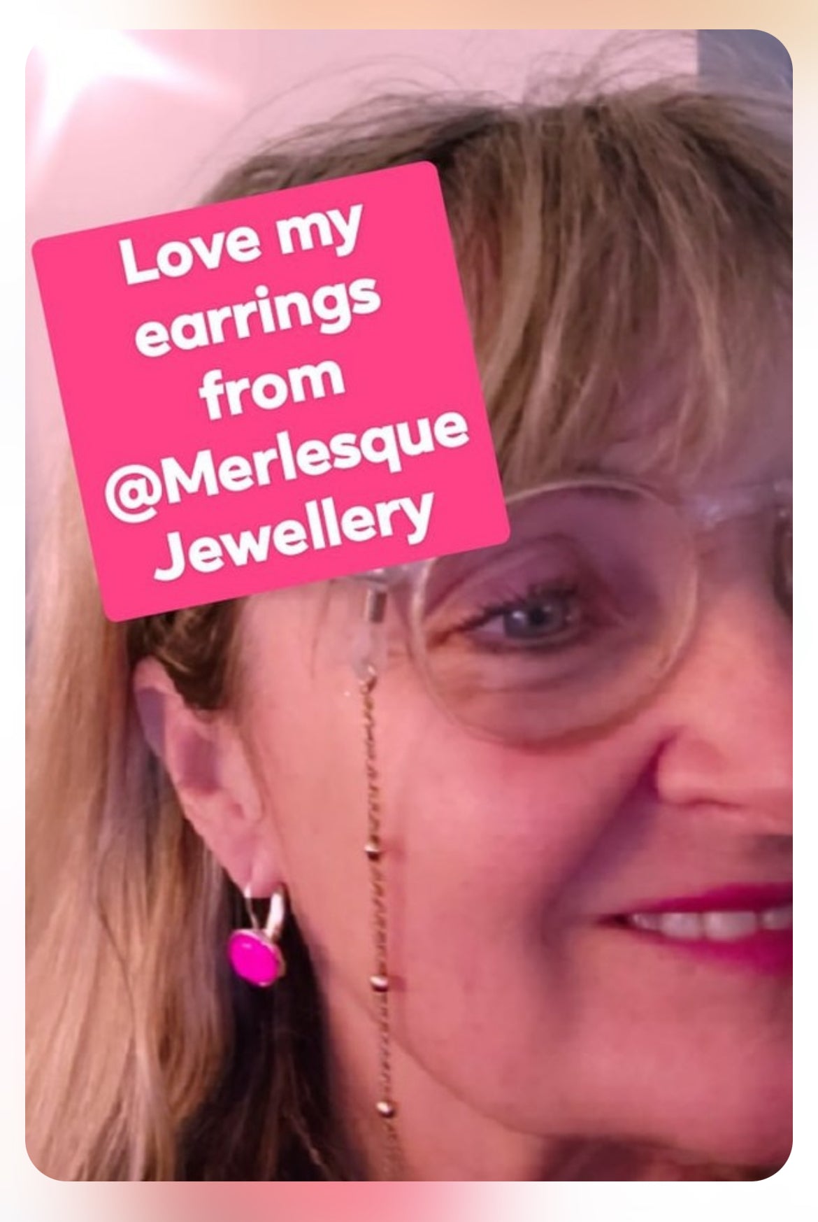 FLURO HOT PINK EARRINGS