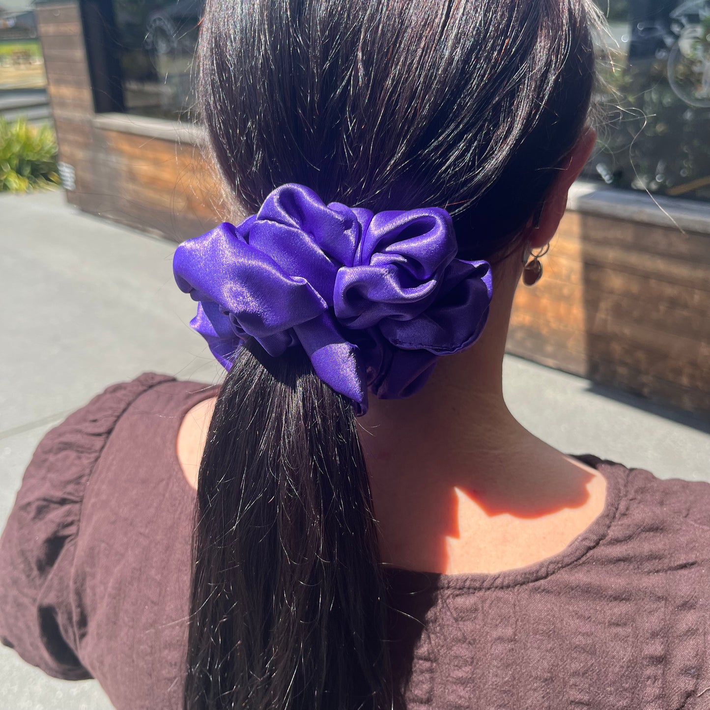 PURPLE SCRUNCHIE