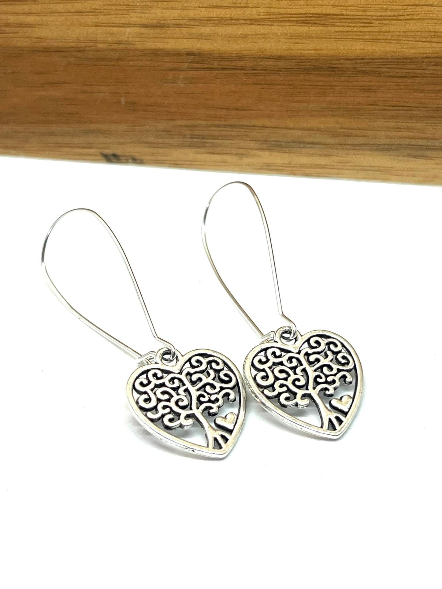 HEART TREE OF LIFE EARRINGS