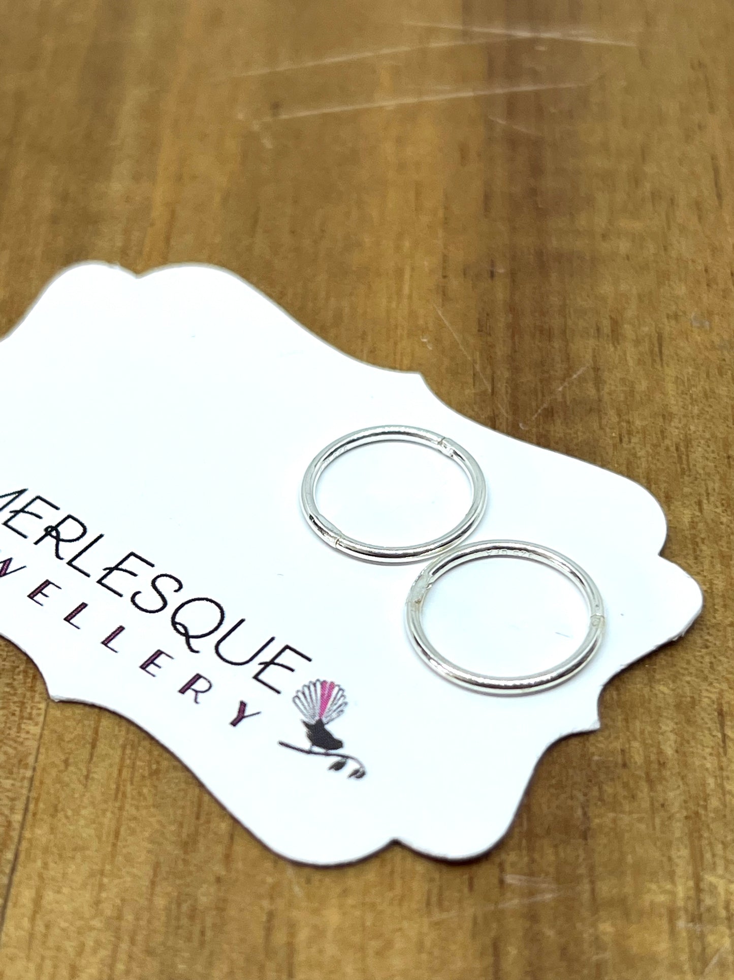 STERLING SILVER SLEEPERS 12mm