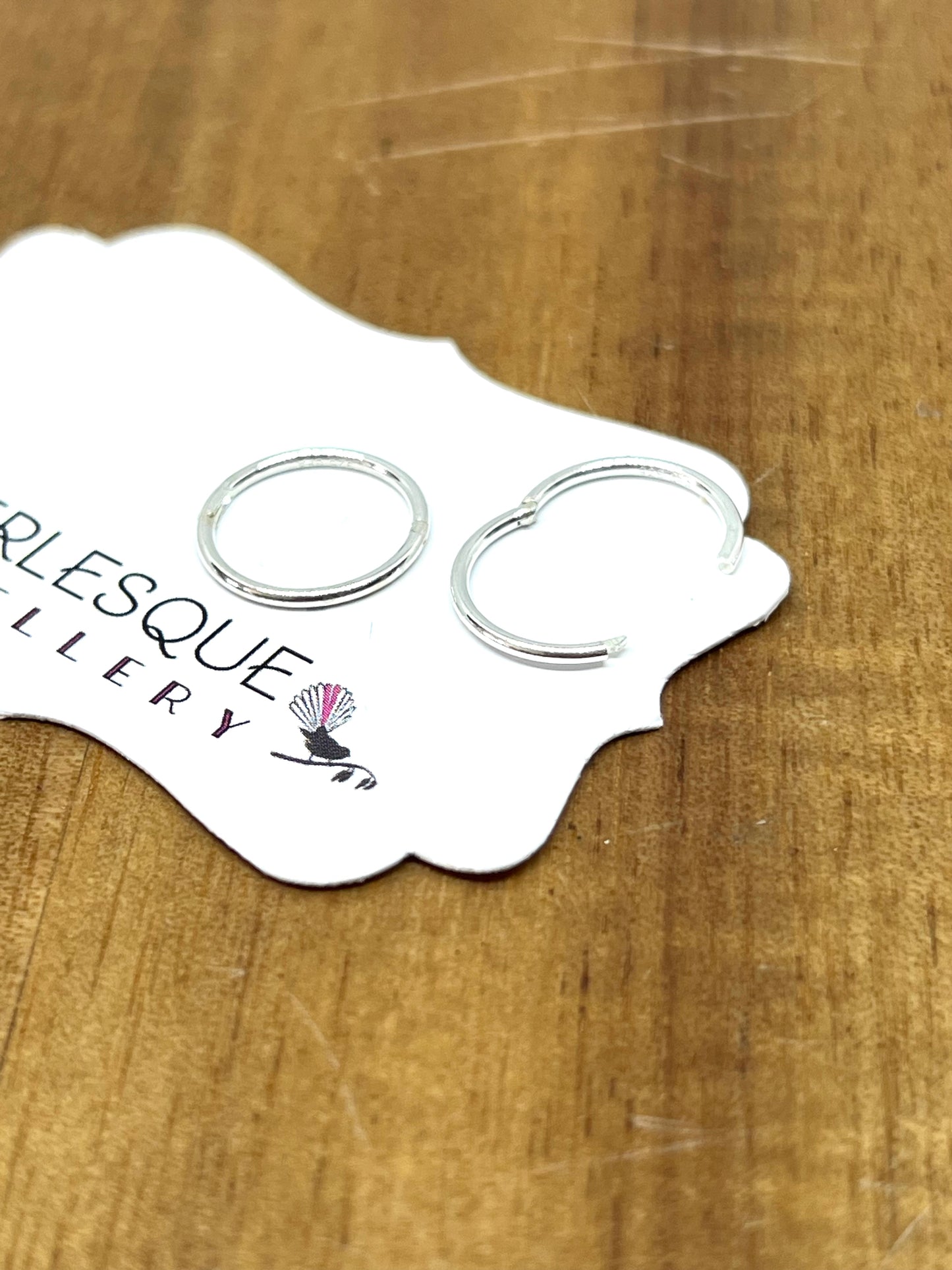 STERLING SILVER SLEEPERS 12mm