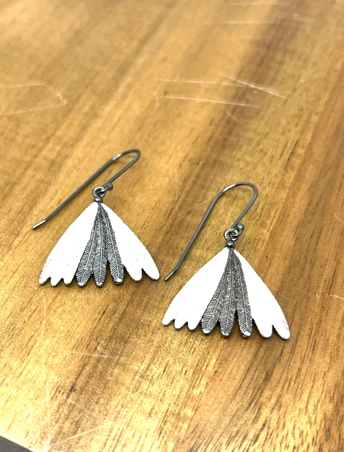 sterling silver fantail earrings