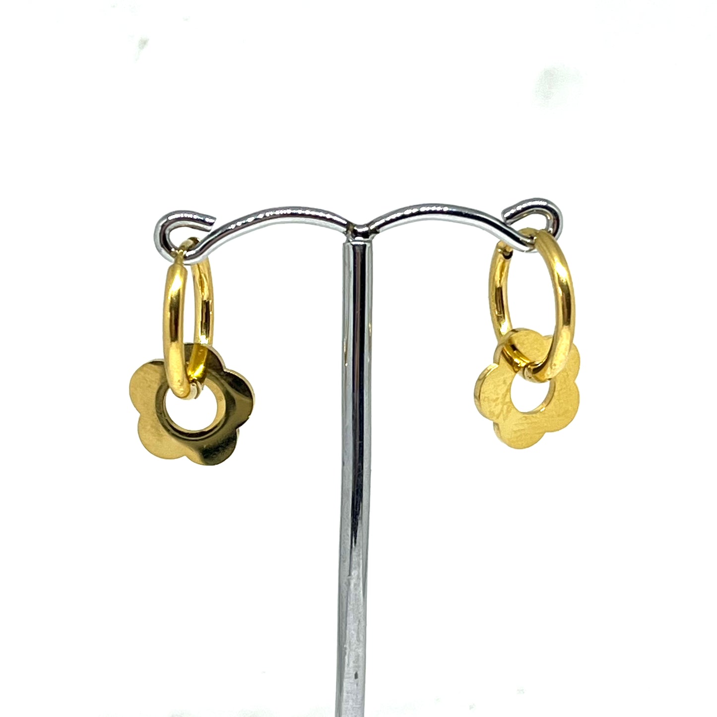 GOLD DAISY HOOPS