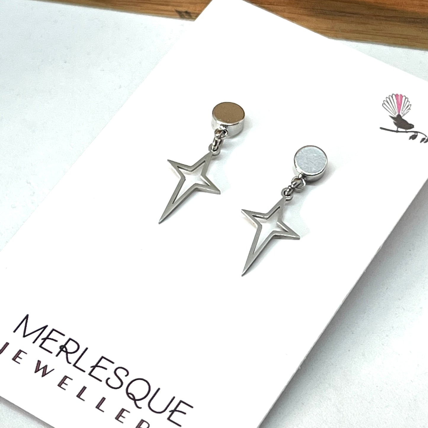 SILVER STAR EARRINGS