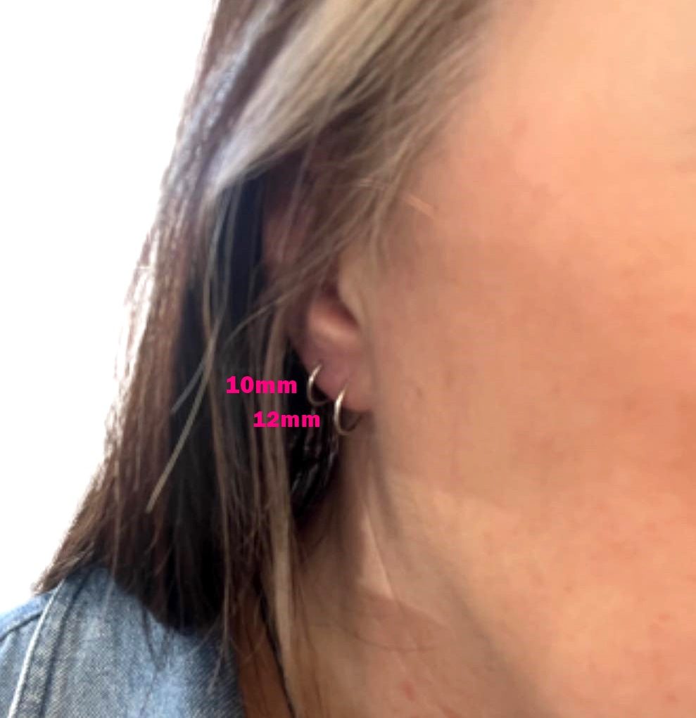STERLING SILVER SLEEPERS 12mm