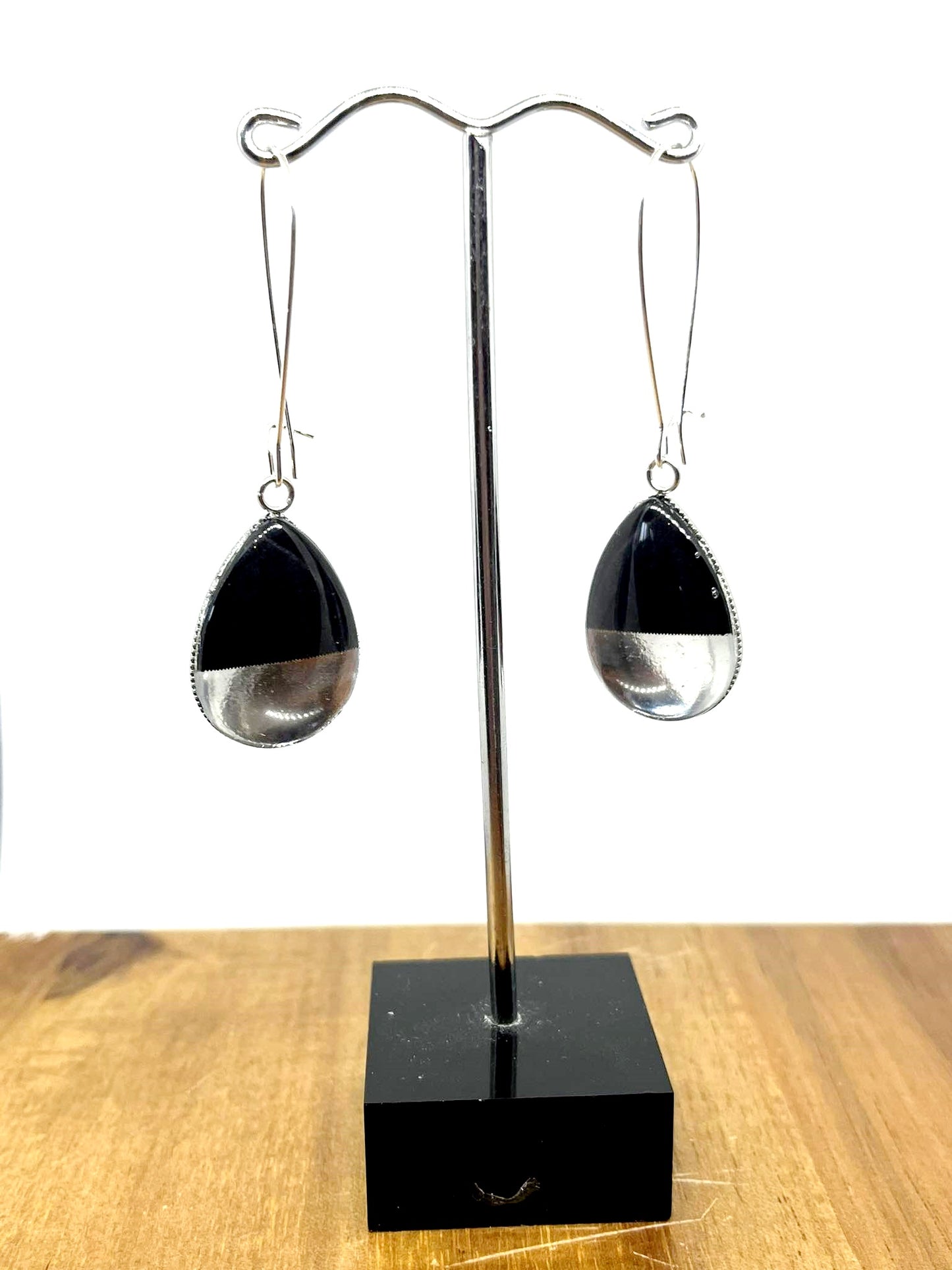 SILVER DIPPED TEARDOP EARRINGS