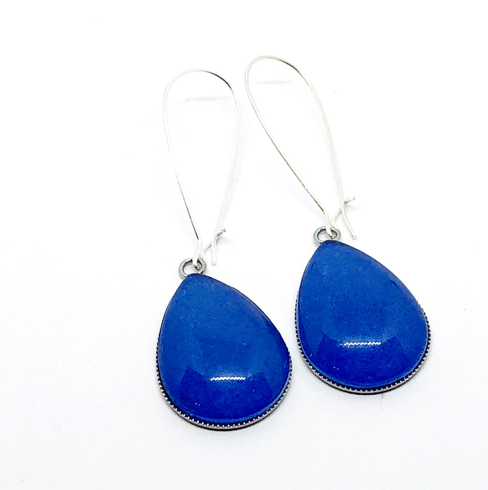 ROYAL BLUE TEARDROP EARRINGS