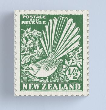 New zealand fantail postage stamp