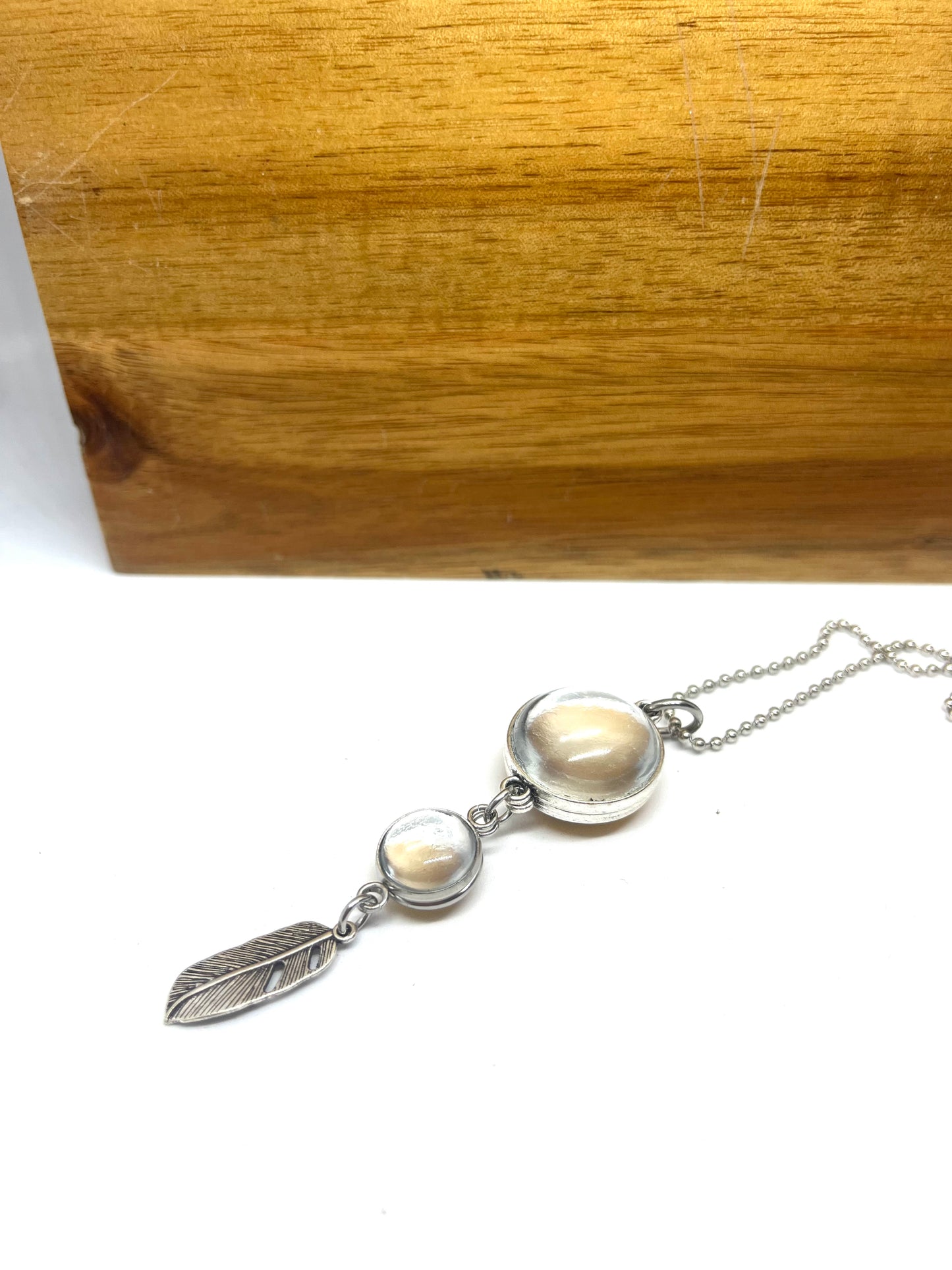 DOUBLE SIDED GOLD & SILVER NECKLACE