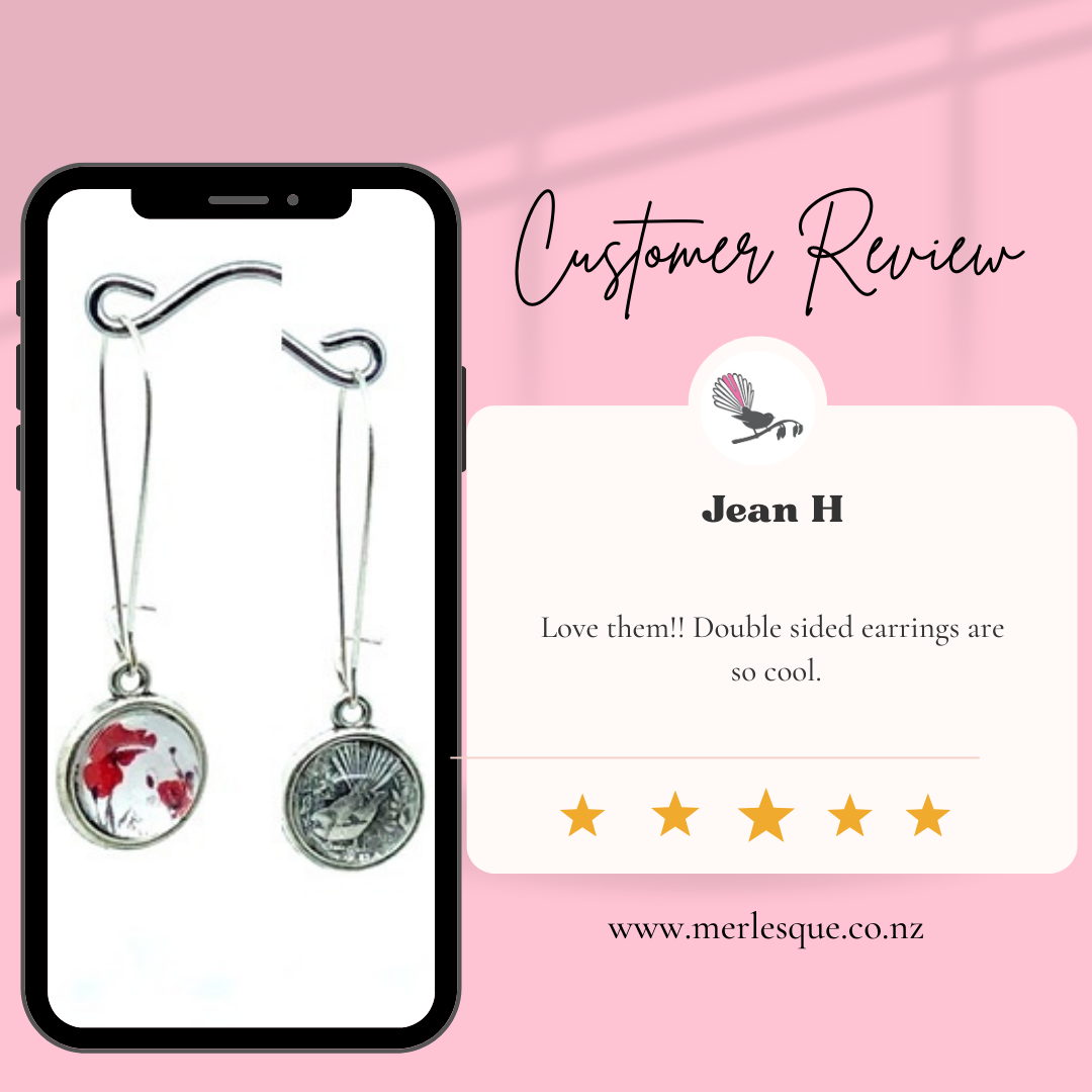 Fantail and poppy glass dome earring review