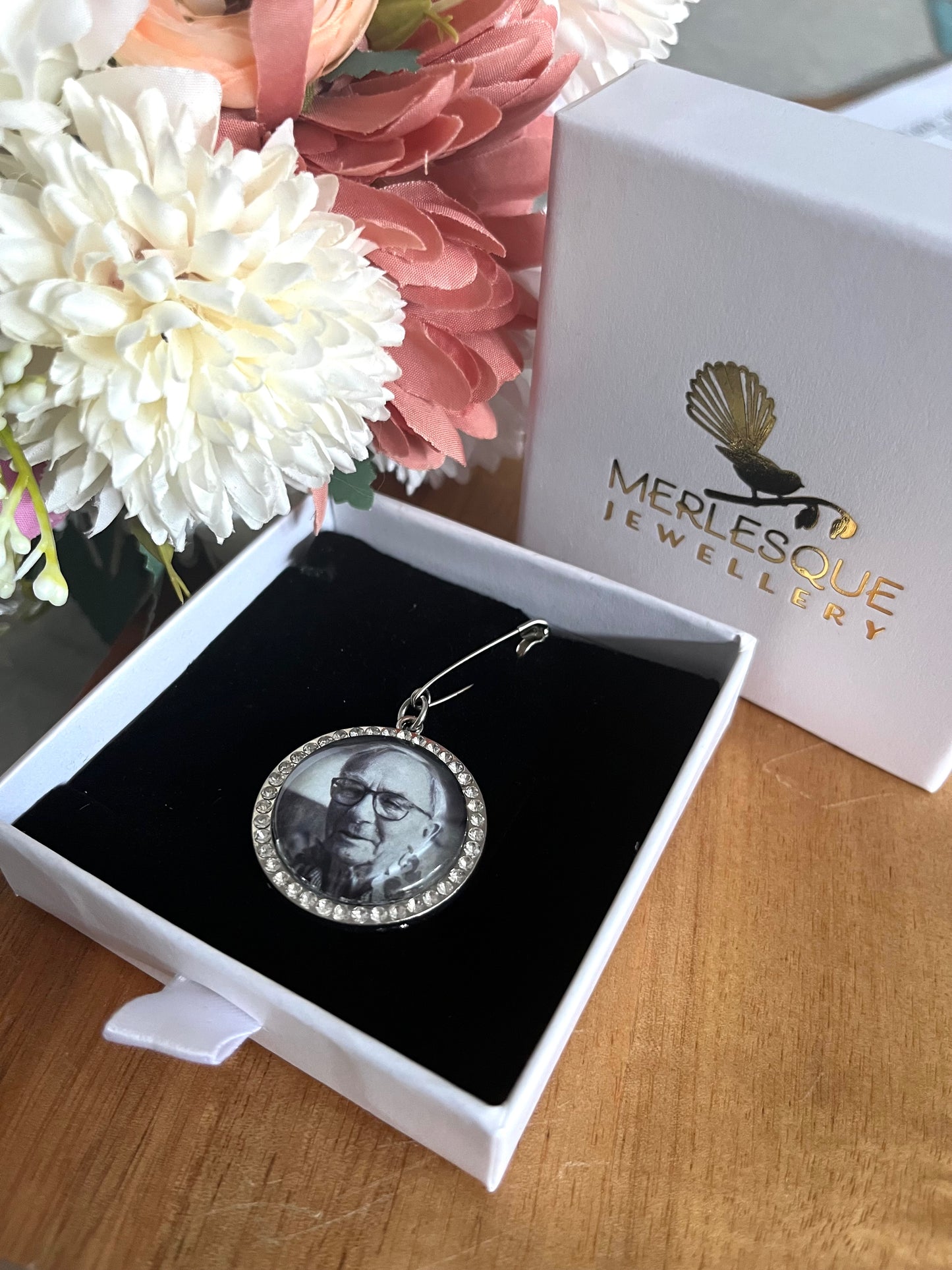 DIAMOND PHOTO BOUQUET CHARM