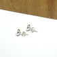 Sterling silver 6.6mm flat head studs with sterling silver butterfly studs