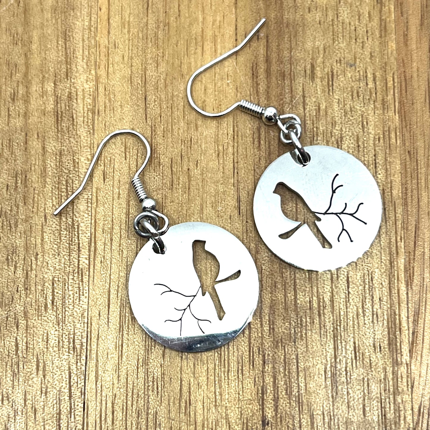 SILVER BIRD EARRINGS