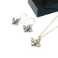Sterling Silver honey bee necklace & earrings.