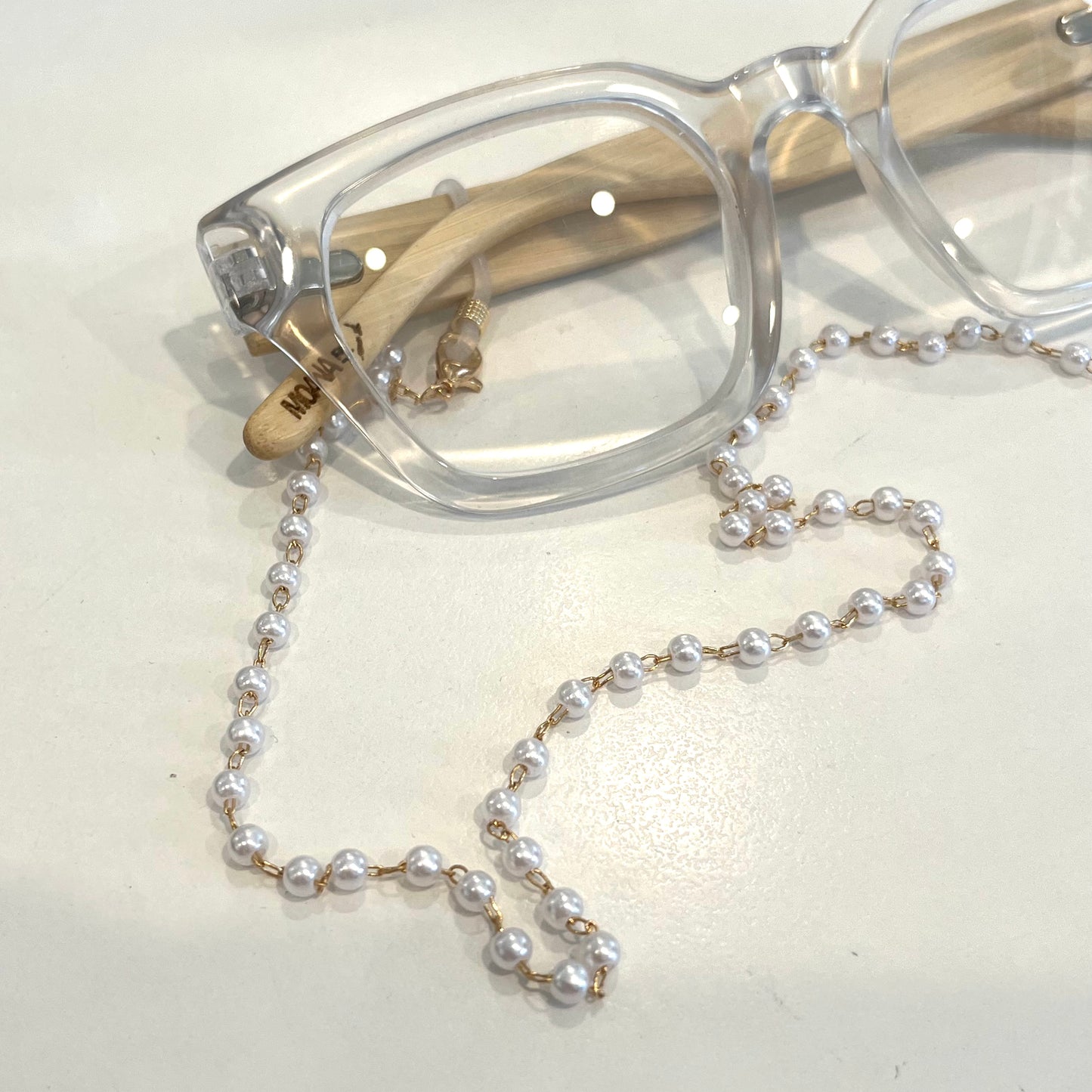 GOLD PEARL GLASSES CHAIN