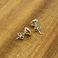 Sterling silver 9mm flat head studs with sterling silver backs