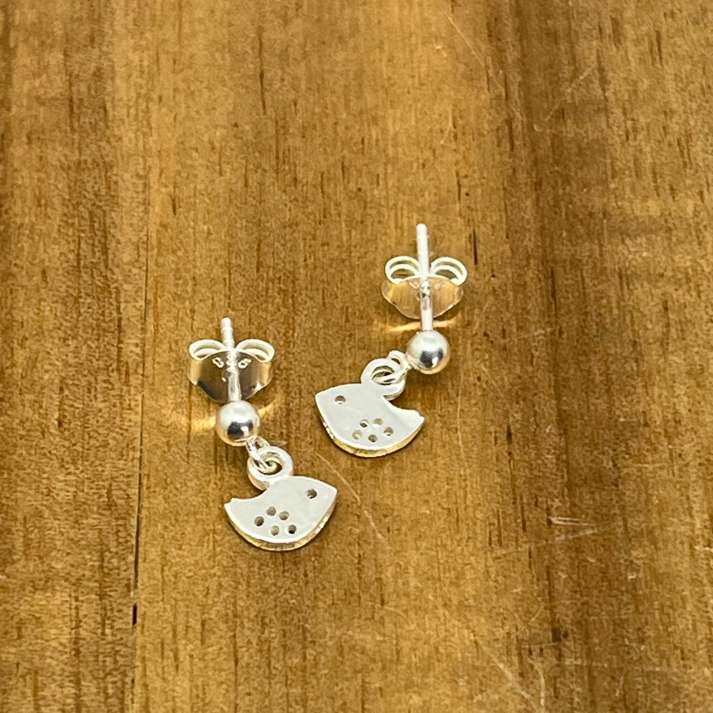 sterling silver dove bird earrings