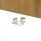 Sterling silver flat head 9mm studs with butterfly backs