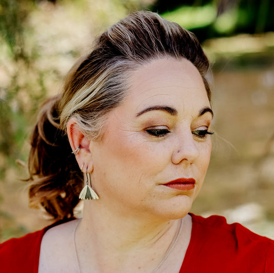 FANTAIL FEATHER EARRINGS