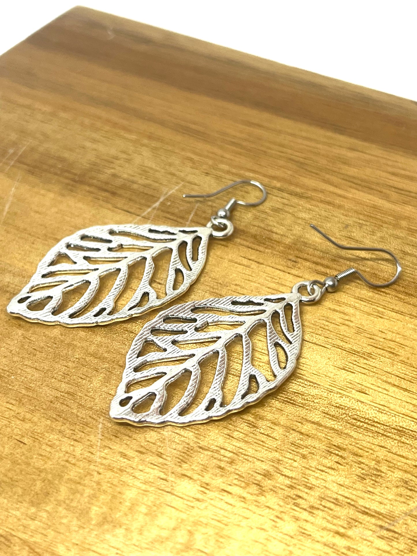 SILVER LEAF EARRINGS