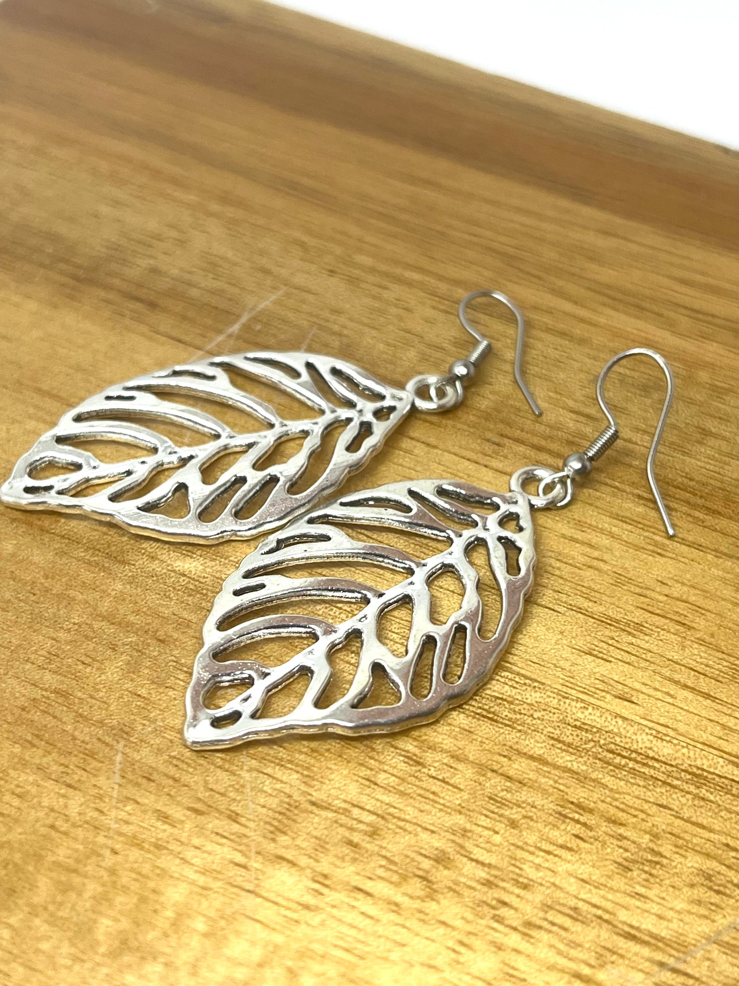 SILVER LEAF EARRINGS