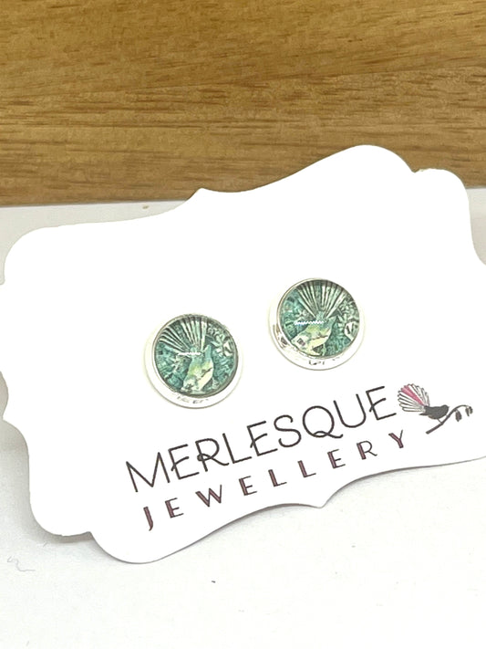 Fantail stud earrings