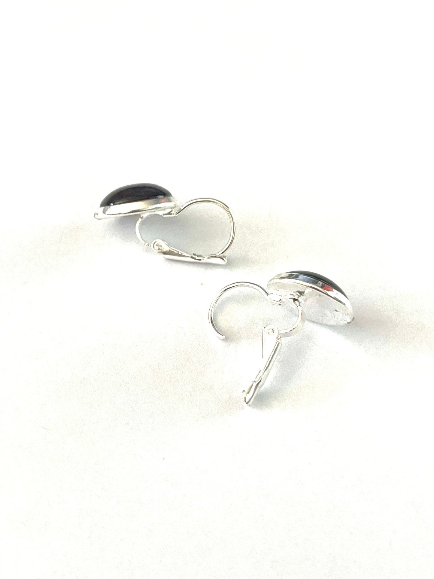 RUBY RED HEART EARRINGS
