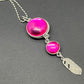 DOUBLE SIDED RUBY RED + HOT PINK NECKLACE