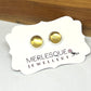 Glass dome gold circle studs.