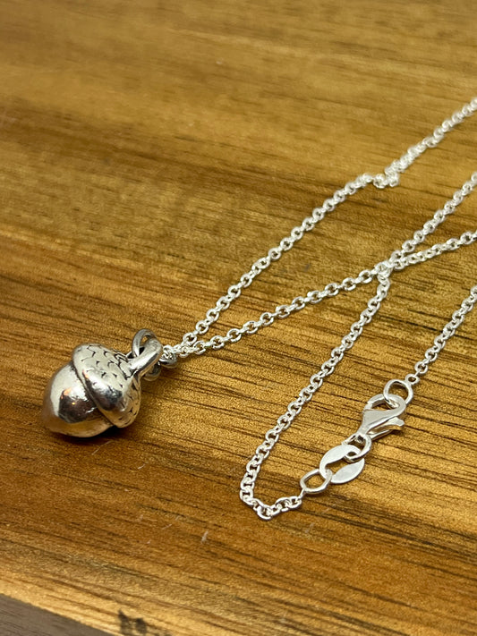 Acorn necklace on a sterling silver chain