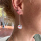 Pretty Poppy glass dome earrings