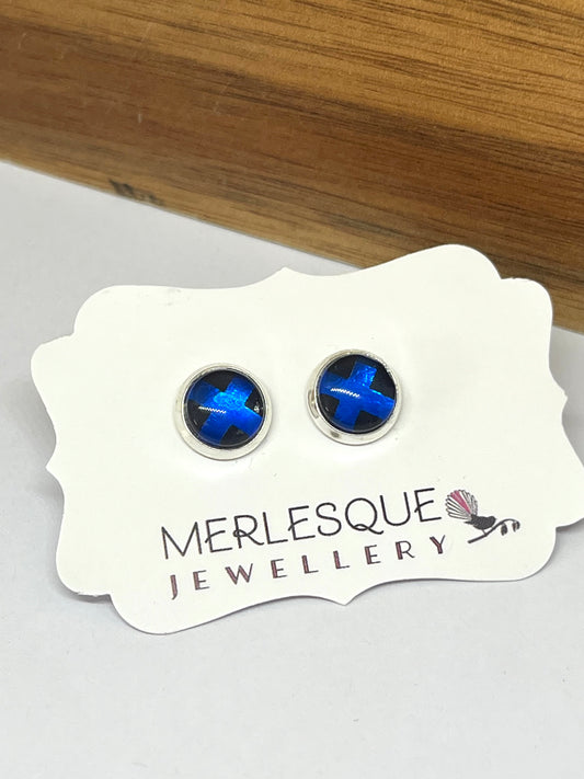 SAPPHIRE BLUE KISS STUDS