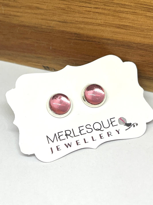 ROSE GOLD PINK STUDS