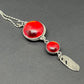 DOUBLE SIDED RUBY RED + HOT PINK NECKLACE