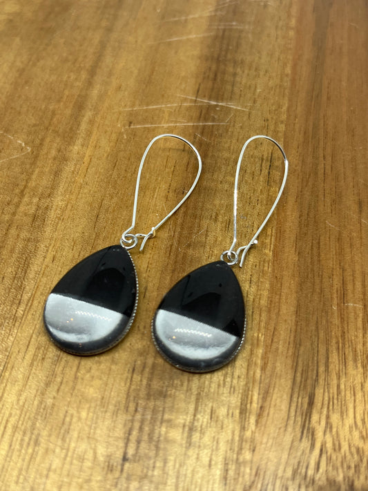 SILVER DIPPED TEARDOP EARRINGS