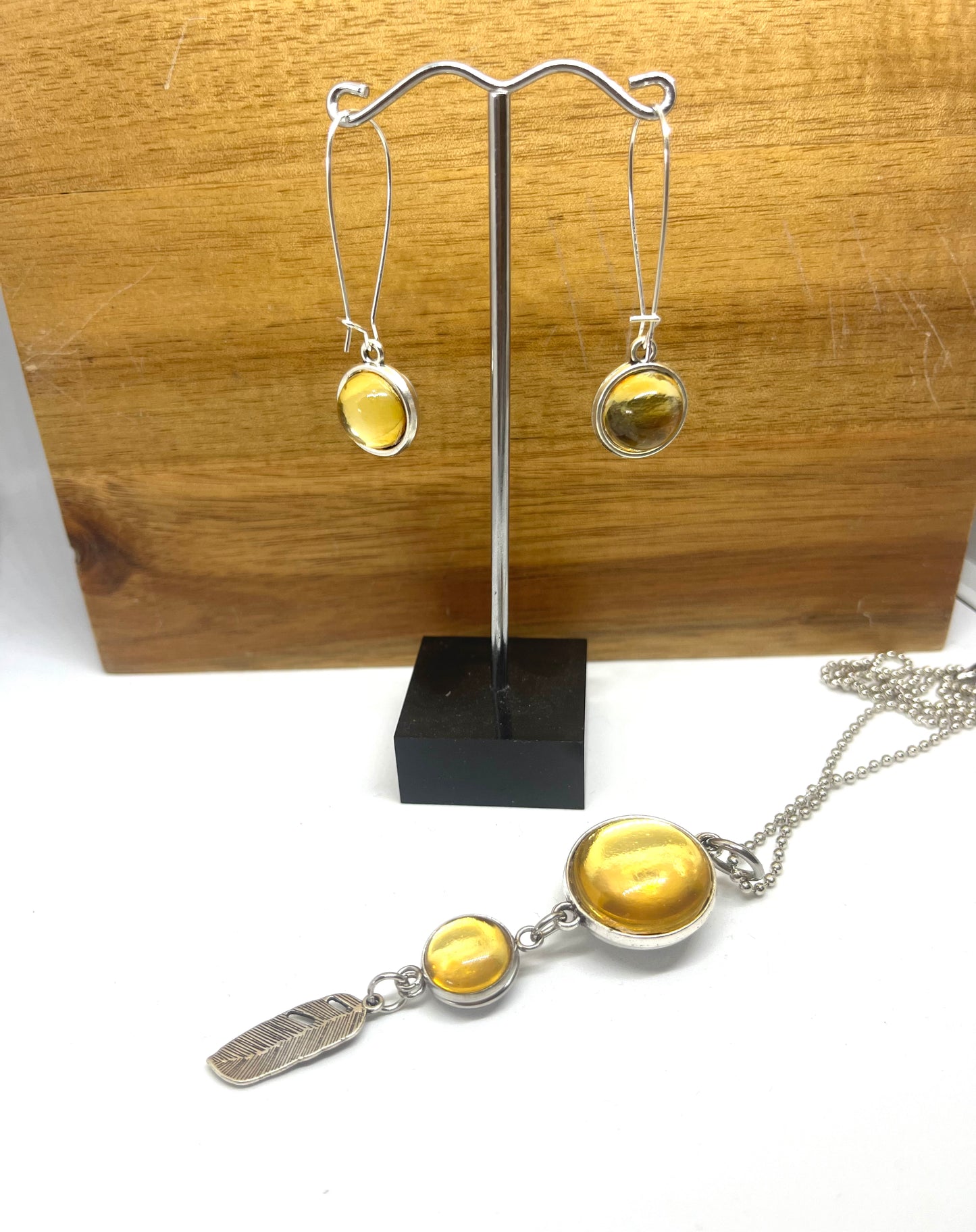 DOUBLE SIDED GOLD & SILVER NECKLACE