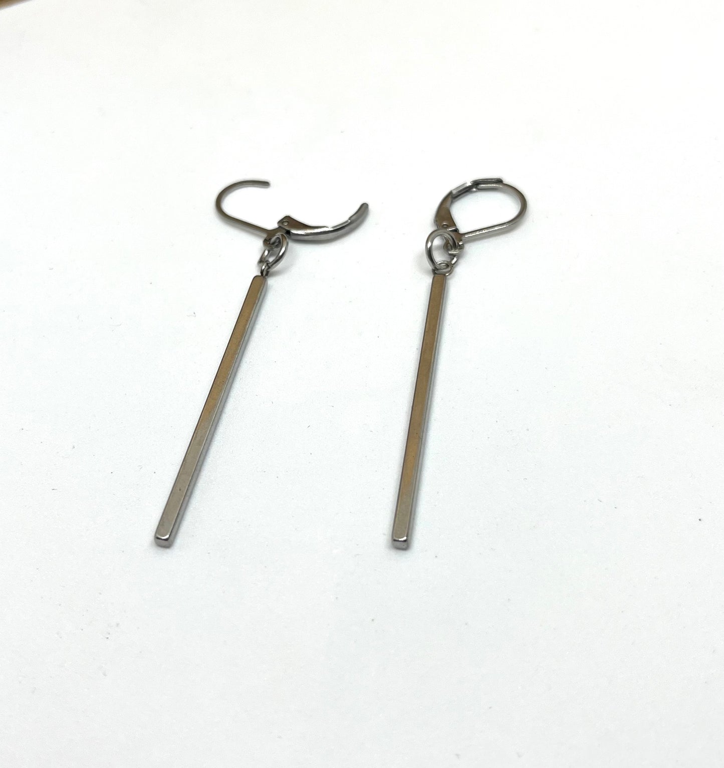 SILVER BAR EARRINGS